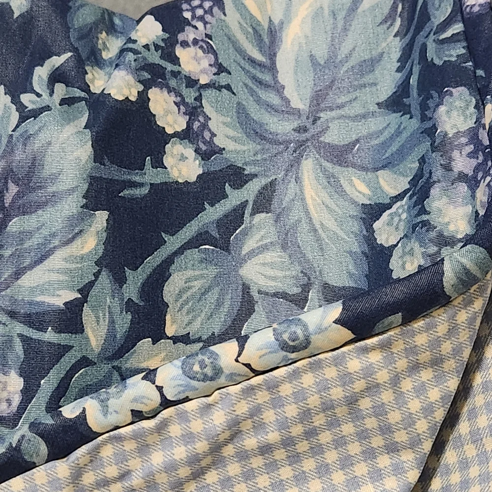 NWT Laura Ashley Kingsberry King Duvet Cover Blue Floral Vintage English Cottage
